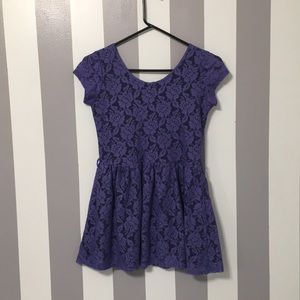 Girls-Size Purple and Black Lacey blouse